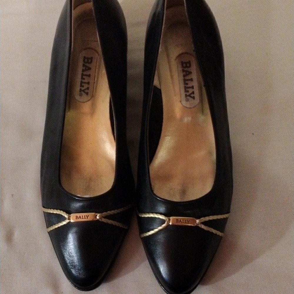Bally Leather Wedge Flats